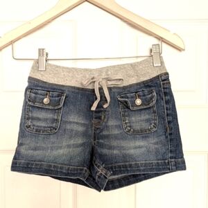 Justice Girls (Size 12R) Mini Jean/Denim Shorts with Elastic Waist